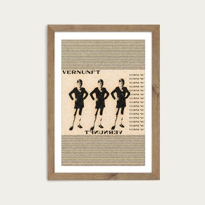 Bombinate.com Die Vernunft Art Print Oak Frame