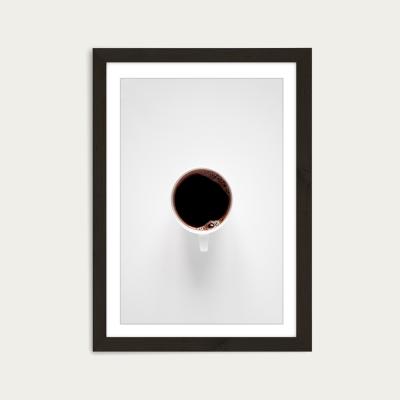 Bombinate.com Black Coffee Loves White Minimalism Art Print Black Frame
