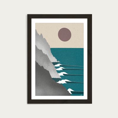 Bombinate.com Rocks Ahead Art Print Black Frame