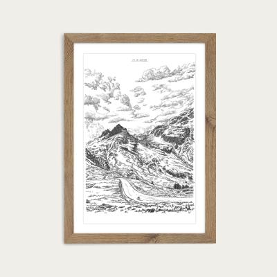 Bombinate.com Oak Frame Col Du Glandon Art Print
