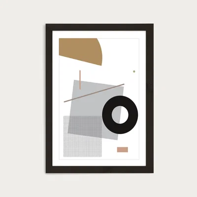Bombinate.com Minimal Geo 1 Art Print Black Frame