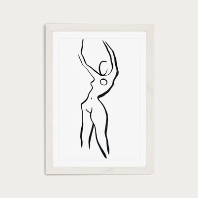 Bombinate.com Nude III Art Print White Frame