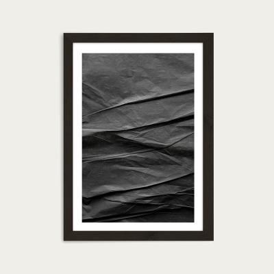 Bombinate.com Black Paper Mountains Art Print Black Frame