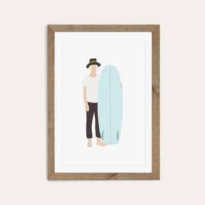 Bombinate.com Wonderer Art Print Oak Frame