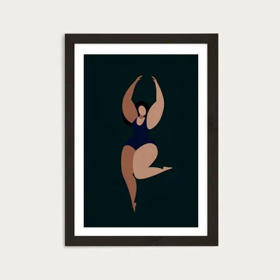Bombinate.com Ballerina Art Print Black Frame