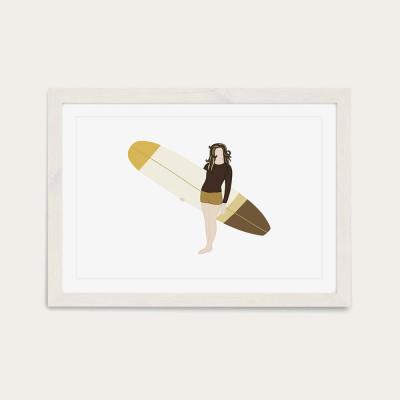 Bombinate.com Leaf Art Print White Frame