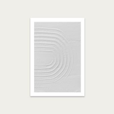 Bombinate.com White Textures I - Minimal Rainbow Art Print Unframed