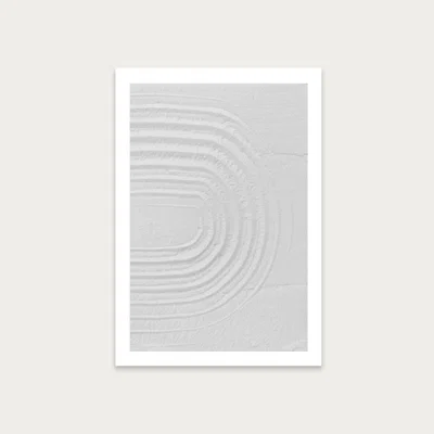 Bombinate.com White Textures I - Minimal Rainbow Art Print Unframed
