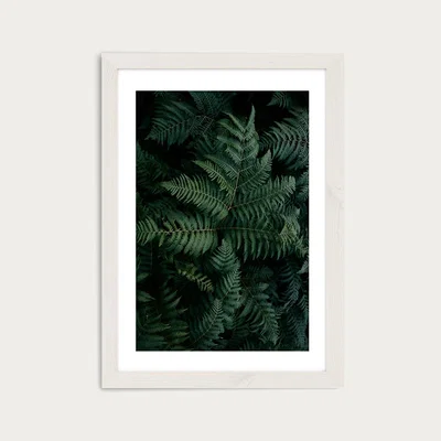 Bombinate.com Lush Forest Greens Art Print White Frame