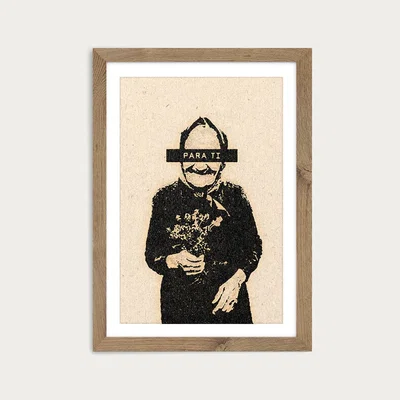 Bombinate.com Para Ti Art Print Oak Frame
