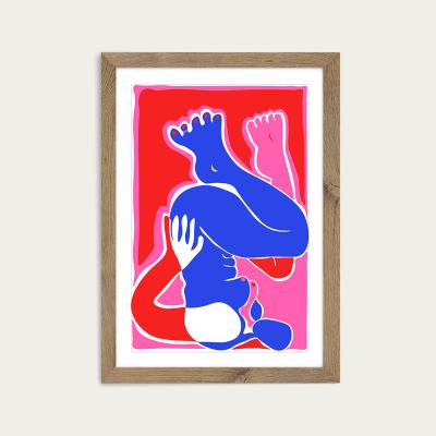 Bombinate.com I'll Wait Here Art Print Oak Frame