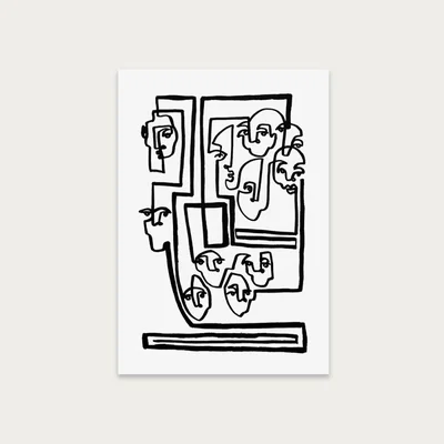 Bombinate.com Face Book V Art Print Unframed