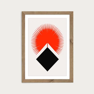 Bombinate.com Shape No.11 - A Art Print Oak Frame