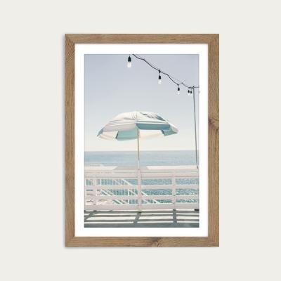 Bombinate.com Blue Malibu Single Art Print Oak Frame