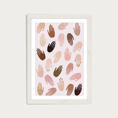 Bombinate.com Grrrl Art Print White Frame