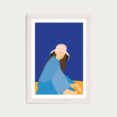 Bombinate.com Sophie in The Valley Of Summer's End Art Print White Frame
