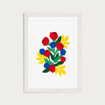 Bombinate.com Flowers For You Art Print White Frame