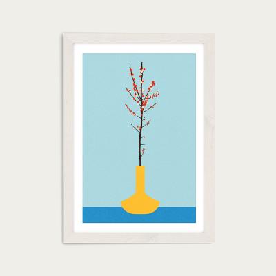 Bombinate.com Ilex Barn Art Print White Frame