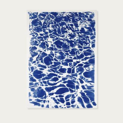 Bombinate.com Chill Out Swimming Pattern Handmade Cyanotype Art Print