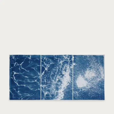 Bombinate.com Pleasant Waters in Tulum Beach Handmade Cyanotype Art Print