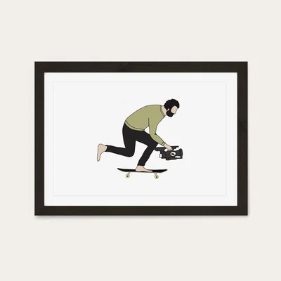Bombinate.com The Dude Art Print Black Frame