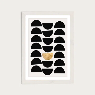 Bombinate.com Golden Circle Art Print White Frame
