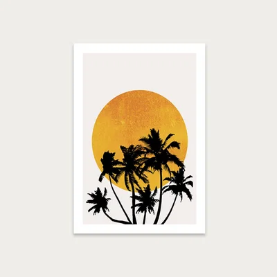 Bombinate.com Miami Beach Sunset Art Print Unframed