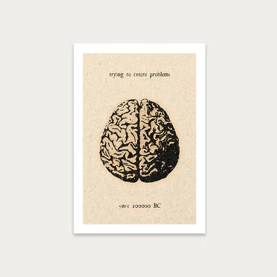 Bombinate.com The Brain Art Print Unframed