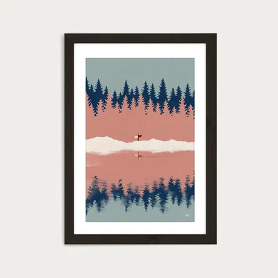 Bombinate.com No Palmtrees Art Print Black Frame