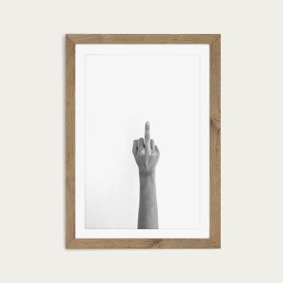 Bombinate.com Hands 4 – No Words Needed Art Print Oak Frame
