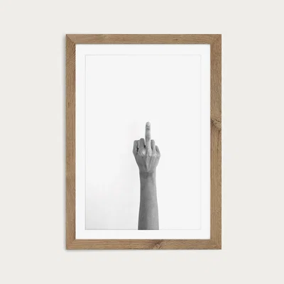 Bombinate.com Hands 4 – No Words Needed Art Print Oak Frame