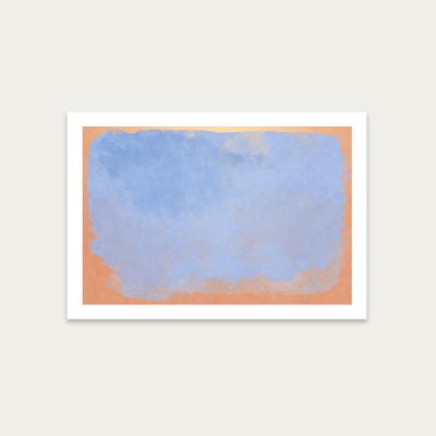 Bombinate.com Minimal Abstract Light Blue Colorfield 02 Art Print Unframed