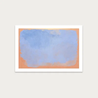 Bombinate.com Minimal Abstract Light Blue Colorfield 02 Art Print Unframed