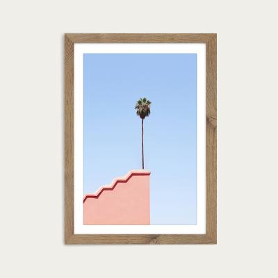 Bombinate.com Living On The Edge Art Print Oak Frame
