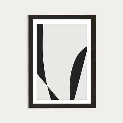 Bombinate.com Minimal Black III Art Print Black Frame