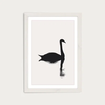 Bombinate.com The Swan II Art Print White Frame