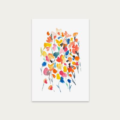 Bombinate.com Colorful Water Flowers Art Print Unframed