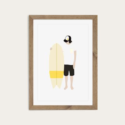 Bombinate.com Stick Art Print Oak Frame