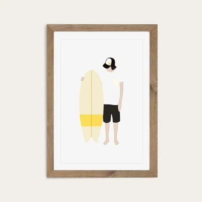 Bombinate.com Stick Art Print Oak Frame