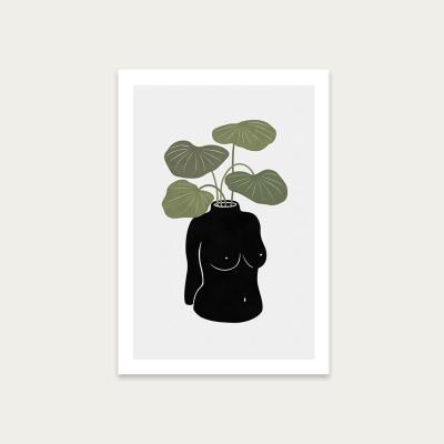 Bombinate.com Boob Tanical Vase Art Print Unframed