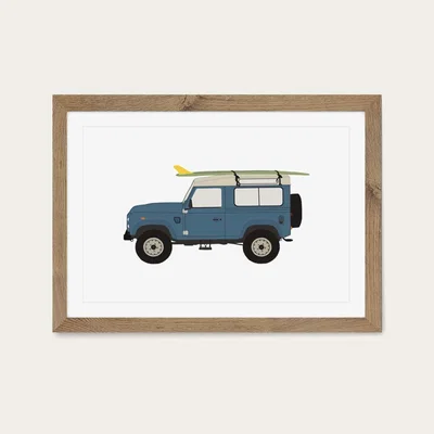 Bombinate.com Landy Art Print Oak Frame
