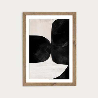 Bombinate.com Night Set II Art Print Oak Frame