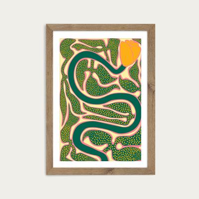 Bombinate.com The Place to Rest My Head Art Print Oak Frame
