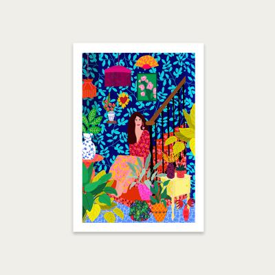 Bombinate.com Girl At the stairs Art Print Unframed