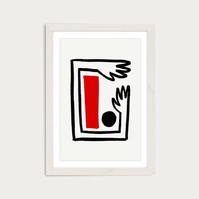 Bombinate.com Hands I Art Print White Frame