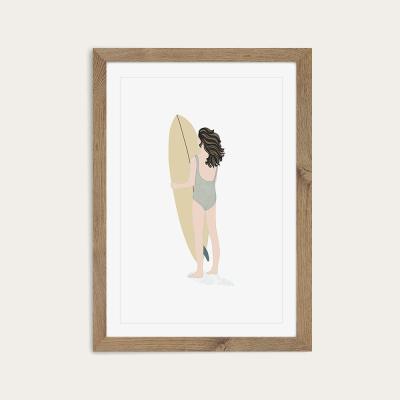 Bombinate.com Mara Art Print Oak Frame