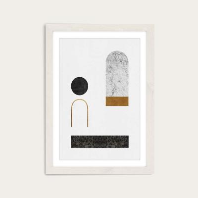 Bombinate.com Abstract Geometric II Art Print White Frame