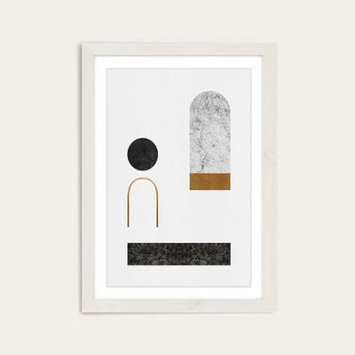 Bombinate.com Abstract Geometric II Art Print White Frame