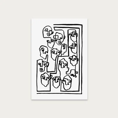 Bombinate.com Face Book VI Art Print Unframed