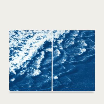 Bombinate.com Rolling Waves off Sidney Handmade Cyanotype Art Print